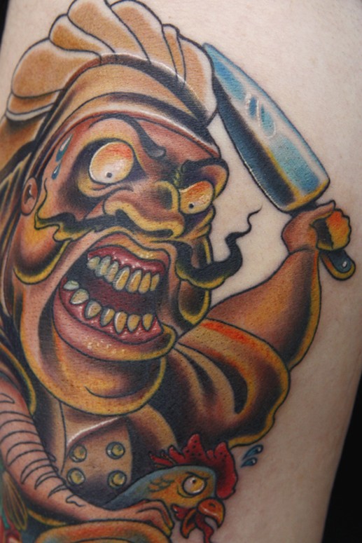 Brittan London Reese - Chef Tattoo Close-Up